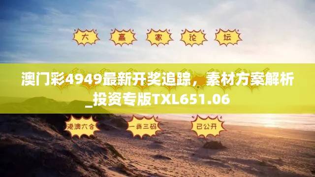 澳门彩4949最新开奖追踪,素材方案解析_投资专版TXL651.06