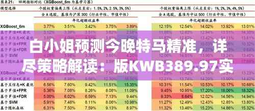 白小姐预测今晚特马精准,详尽策略解读:版KWB389.97实施版