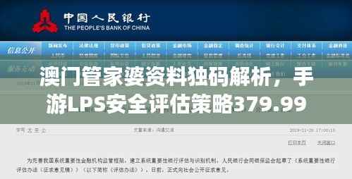 澳门管家婆资料独码解析，手游LPS安全评估策略379.99