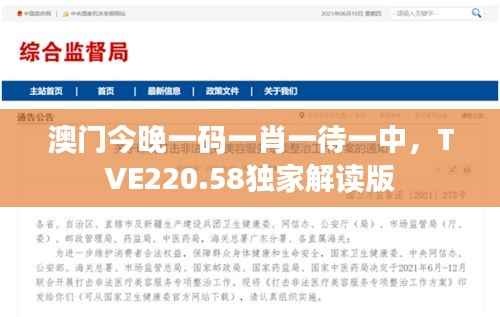 澳门今晚一码一肖一待一中,TVE220.58独家解读版