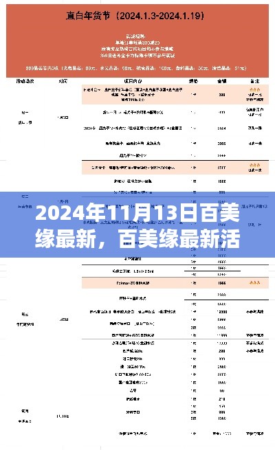 百美缘最新活动参与指南,2024年11月13日活动详解,适合初学者与进阶用户